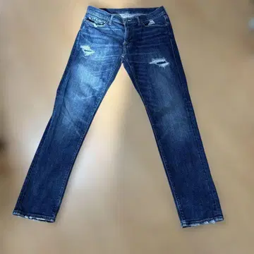 A&P 데미지 가공 스트레이트 청바지