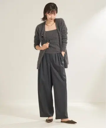 plage Light Fur 뷔스티에 가디건 세트