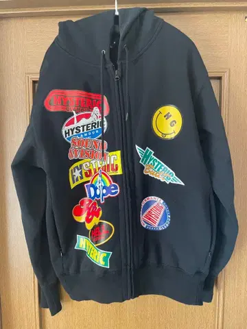 STICKER 프린트 후드티 사이즈 M