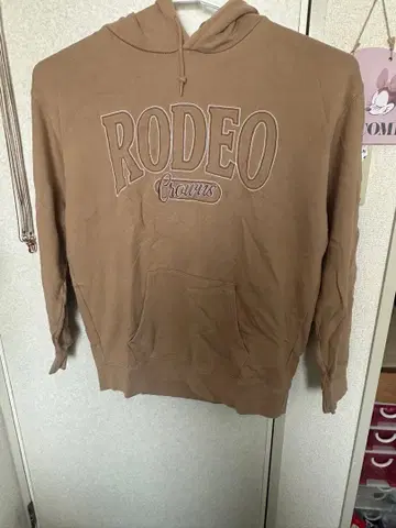 RODEO 후드 부착 후드티 베이지
