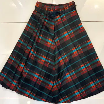 ensuite 체크 무늬 플레어 스커트 사이즈 2