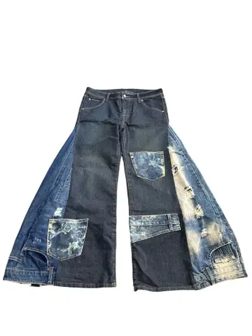 패치워크 부츠컷 데님