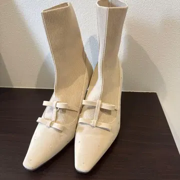 미니 리본 니트 도킹 부츠