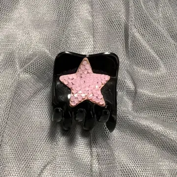 [ 중고품 ] acca 핑크 별 모티브 헤어 클립