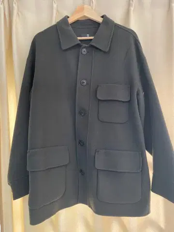 유니클로 J 질 샌더 울 블렌드 오버사이즈 코트