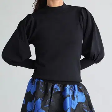 FENNEL 타이트 슬리브 니트 블랙 M