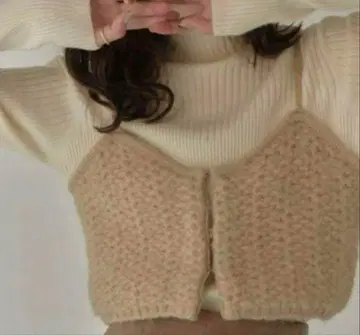 eaphi Warm Knit Bustier 베이지