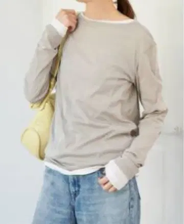 Spick and Span 소프트 플라이스 시어 보트넥 TEE