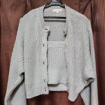 rienda 베어탑 가디건 세트