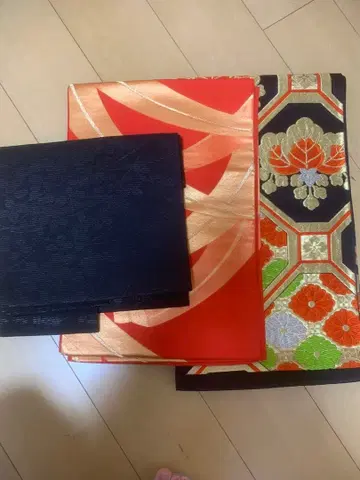 화려한 꽃무늬 후쿠로 오비