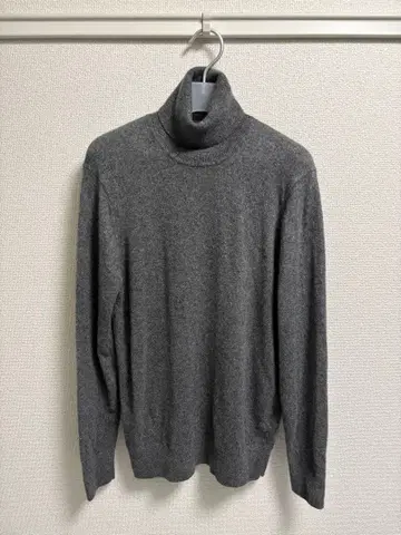 UNIQLO 그레이 캐시미어 터틀넥 스웨터 M