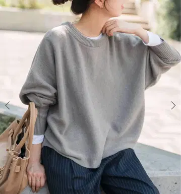 Spick and Span 벌키얀 돌먼 롱 리브 니트 그레이