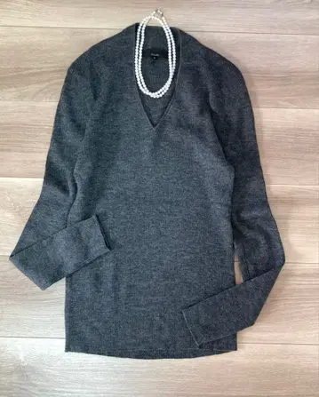 1회 착용 새상품급 아이씨비 리브 풀오버 니트 그레이 S