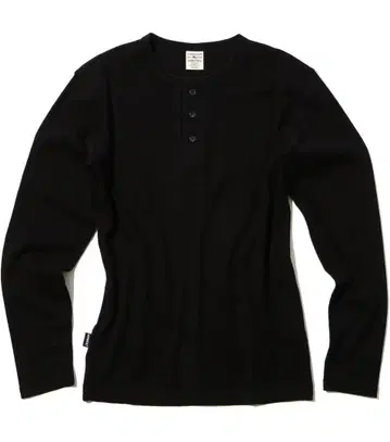 AVIREX U.S.A. 블랙 헨리넥 긴팔 셔츠 L 써멀