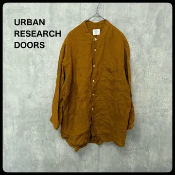 # URBAN RESEARCH DOORS 브라운 긴팔 셔츠 린넨 100%