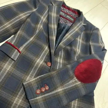 [연말 SALE] ZARA 네이비 체크 테일러드 자켓