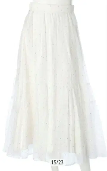 새상품 JUSGLITTY 저스길리티 푸치라메 도트 캉캉 스커트