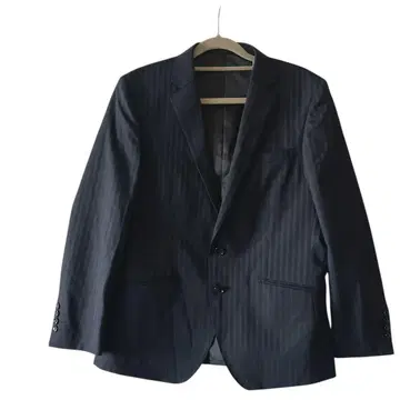 LESLIE GRANT 스트라이프 테일러드 자켓 남성용 네이비 M