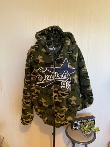 헤이세이 갸루 카모 패턴 카모플라주 보아 자켓 블루종 archive