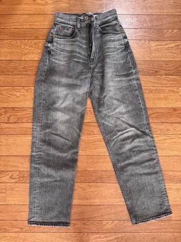 MOUSSY 그레이 데님 스트레이트 팬츠