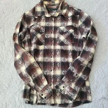 후가 체크 무늬 긴팔 셔츠 44 y2k