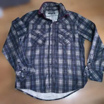 semantic design 옴브레 체크 긴팔 셔츠 M