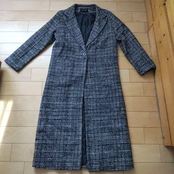 Le-Ciel 체크 무늬 롱 코트