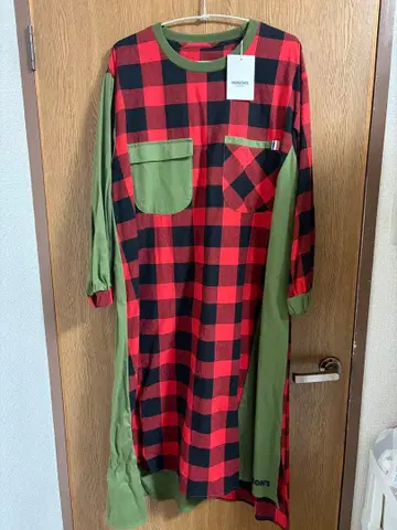 PERSON'S 체크 무늬 롱 원피스 M PA230212