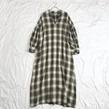 RHC 론 헤르만 옴브레 체크 롱 원피스 free