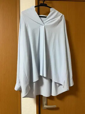 아즈노우아즈 라이트 블루 프론트 턱 셔츠 사이즈 15