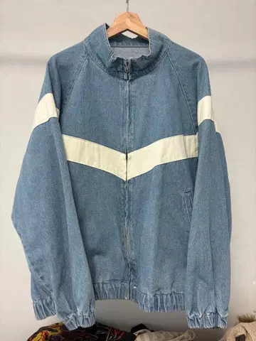 데님 자켓 데님 트랙 자켓 라인