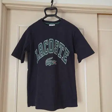 LACOSTE 블랙 T셔츠 US S