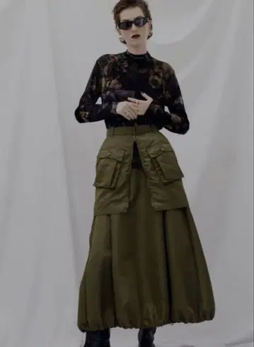 AMERI UND MA-1 LAYERED SKIRT