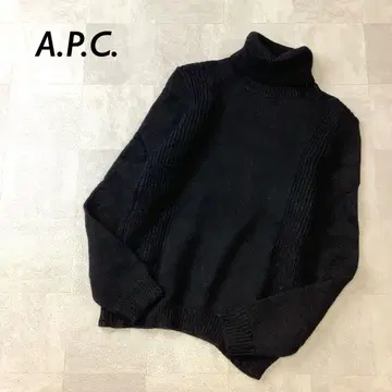 A.P.C. 프랑스제 터틀넥 울 니트 긴팔 블랙