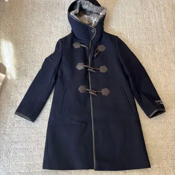 네이비 더플 코트 후드 부착