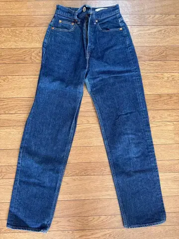 MOUSSY 스트레이트 데님 다크 블루