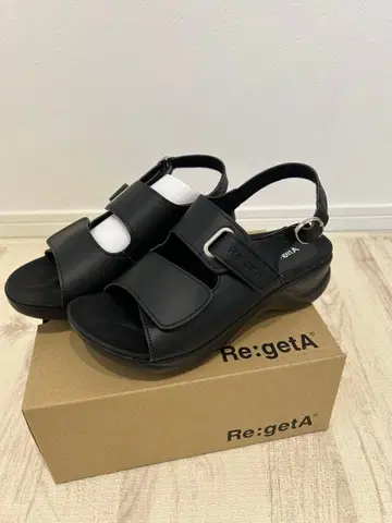 [ 미사용 새상품 ] Re:getA RW1001 블랙 샌들 L 사이즈