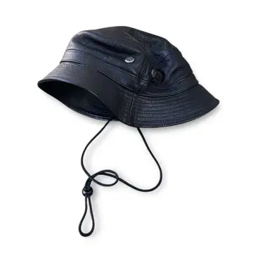 Nasngwam 블랙 가죽 버킷 HAT USA 제조