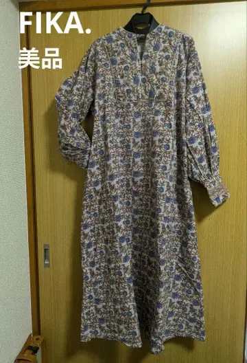 [ FIKA. ] 꽃무늬 긴팔 원피스 [ 가정 세탁 가능 ]