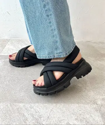 크로스 벨트 통굽 샌들/51201