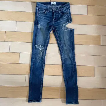 GYDA/데미지 스키니 데님/M 사이즈