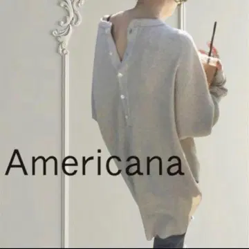 AMERICANA 서멀 백 헨리넥 풀오버 아메리카나