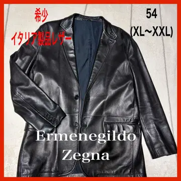 에르메네질도 제냐 가죽 테일러드 자켓 54