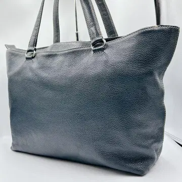 컨디션 최상 스테파노 마노 비즈니스 백 토트백 주름 가죽 블랙