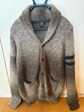 BEAMS HEART 그라데이션 브라운 가디건 M