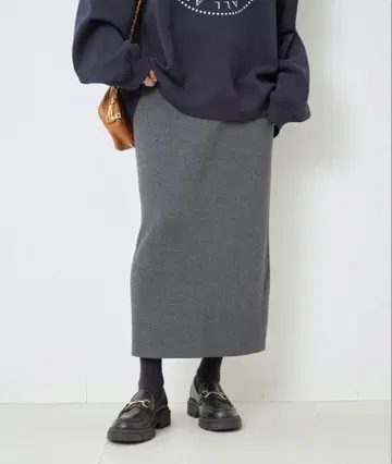 [ 새상품급 ] Spick & Span 라메 리브 니트 타이트 스커트