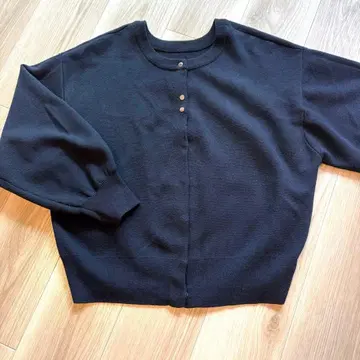 콜라주 2WAY 맨투맨 니트 풀오버 네이비