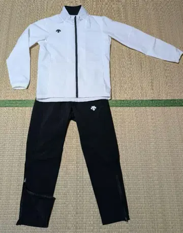 화이트/블랙 풀 집업 저지