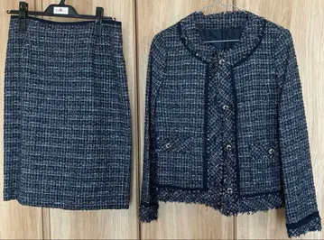 11호 네이비 트위드 스커트 셋업