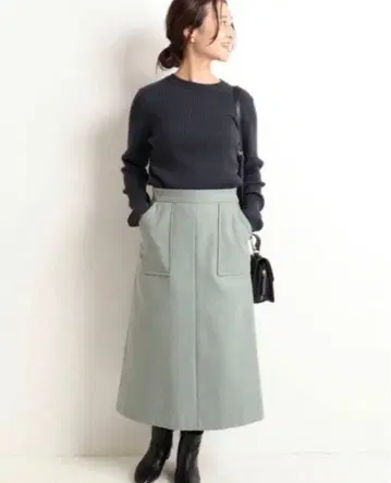 슬로브 이에나 그린 롱 스커트